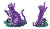 幻のパープルキャットが、店内のさまざまな場所にひっそりと隠れています。【『ブラックベリー ヨーグルト フラペチーノ® 黒耳ver. / 白耳ver.』を10月9日(金)より発売】