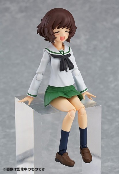 可愛らしい「にやけ顔」も！「figma ガルパン 秋山優花里」制服ver
