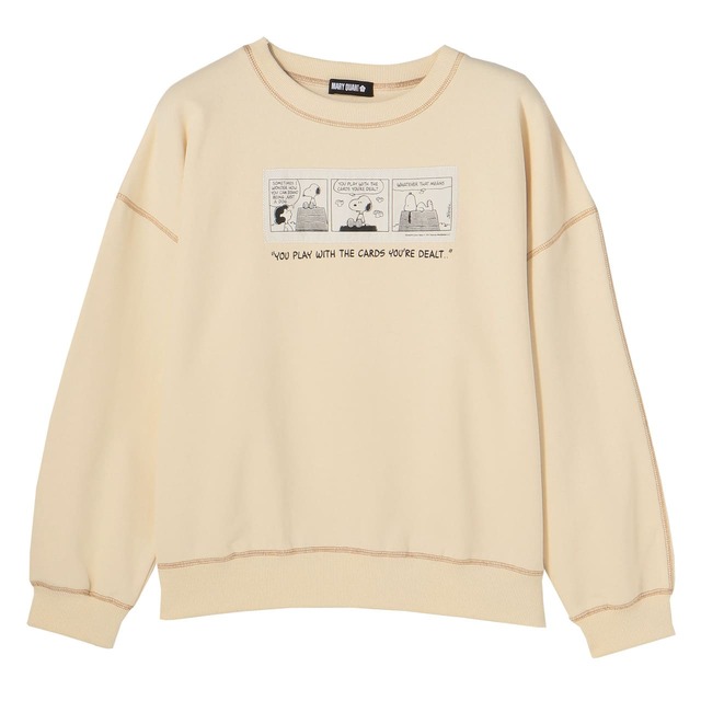 【マリークワント×PEANUTS】MARY QUANT × PEANUTS ™ プルオーバー (アイボリー/パープル/ブルー)各¥11,000（税込み）