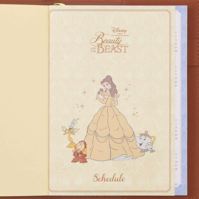 美女と野獣 手帳・スケジュール帳 B6 型押し Calendar&Organizer 2024 2,750円