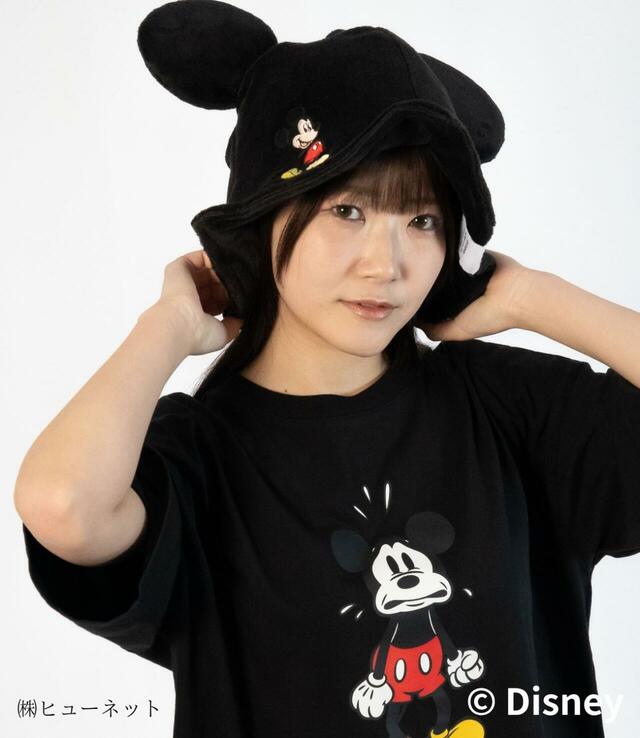 「ミッキーマウス」デザインサウナハット 5,800円、ビッグシルエットTシャツ 6,800円｜370-ThreeSeventy