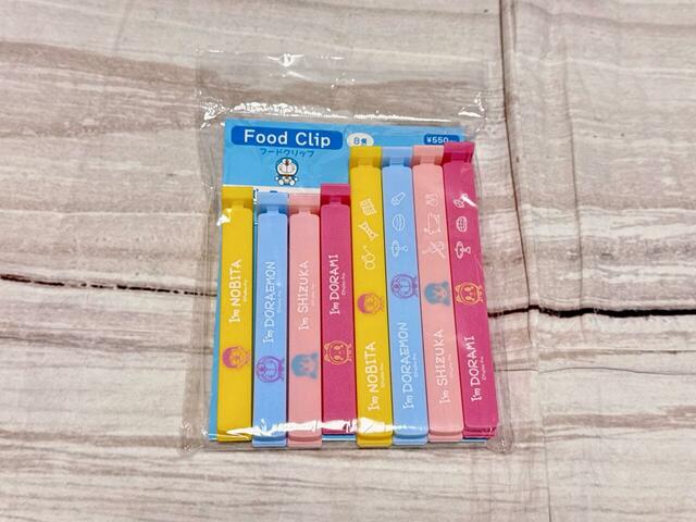 【イルーシー300×ドラえもん】フードクリップ 8本セット：価格 550円（税込）