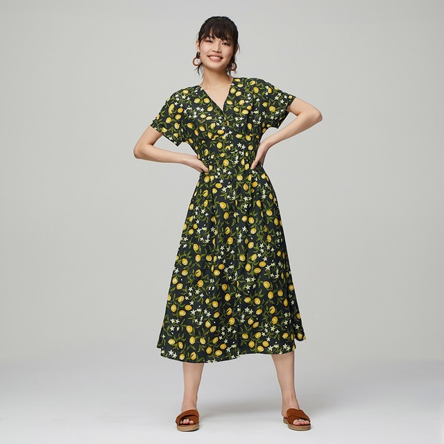 レモンプリントワンピース(半袖)