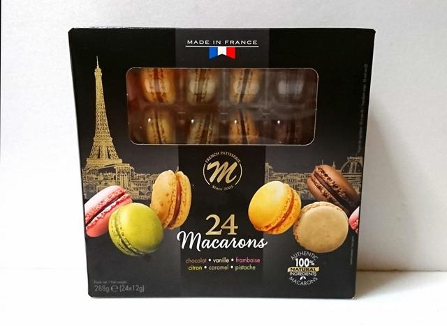 【MAG’M　24 MACARONS　24個（6種×4個）　1218円】フランス産ということもあって、高級感漂うパッケージ
