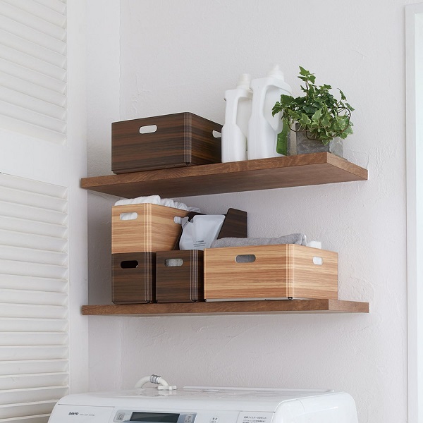 【ベルメゾン】暮らしに馴染む木目調の折りたたみ式収納ボックス「KIINI」