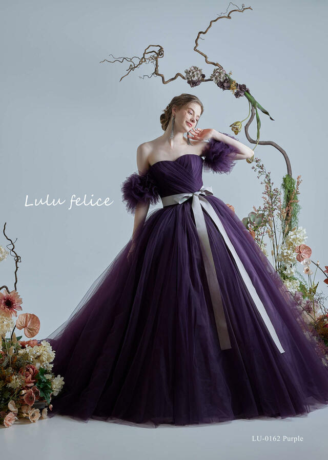 「Lulu felice(ルル・フェリーチェ)」新作ウェディングドレス LU-0162_Purple