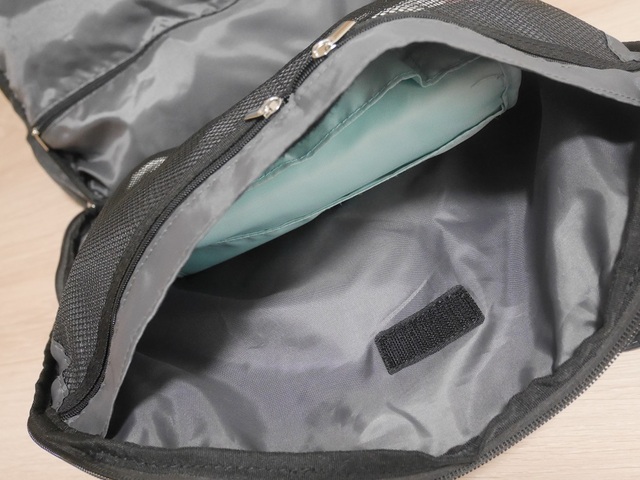 【ベルメゾン モッテミー荷造り上手な3WAYボストンバッグ】面ファスナー付きの内側ポケットはノートPCやタブレットも入って便利!