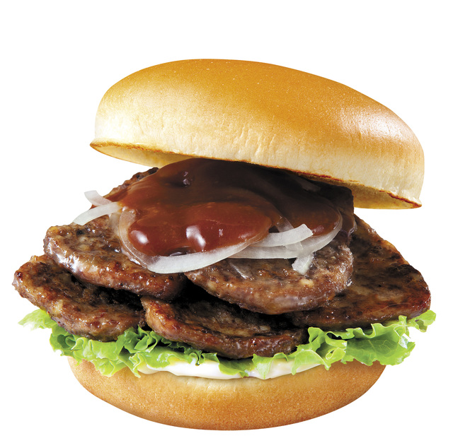 『大盛やわらか焼肉バーガー(焼肉だれ)』 単品430円(税込)、セット820円(税込)