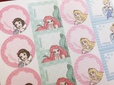 【ダイソー 洗濯タグ用シール（ディズニープリンセス）】ディズニープリンセスの柄に子どもも大喜び
