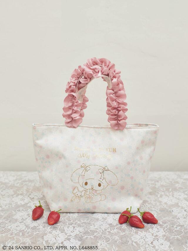 マイメロディ　フリルハンドルトートバッグ  カラー：Light Pink  価格：¥6,000