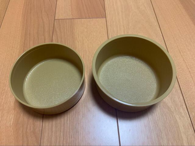 【ファッションセンターしまむら 抗菌丸型ランチBOX2段(Harry Potter)】二段目の方が少々大きい作り