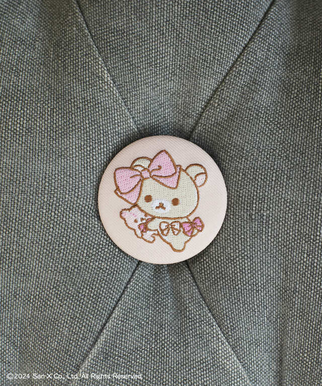 【「Maison de FLEUR×コリラックマ」コラボコレクション】「コリラックマ 刺繍缶バッジB」1,200円