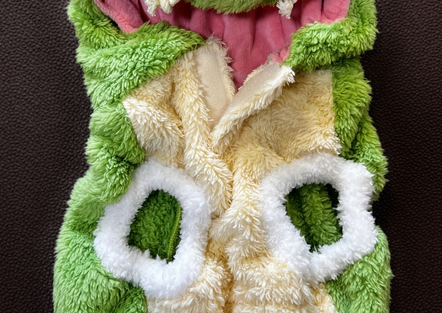 【年賀状おすすめ犬服・小物】首元は面ファスナーで着付け楽ちん