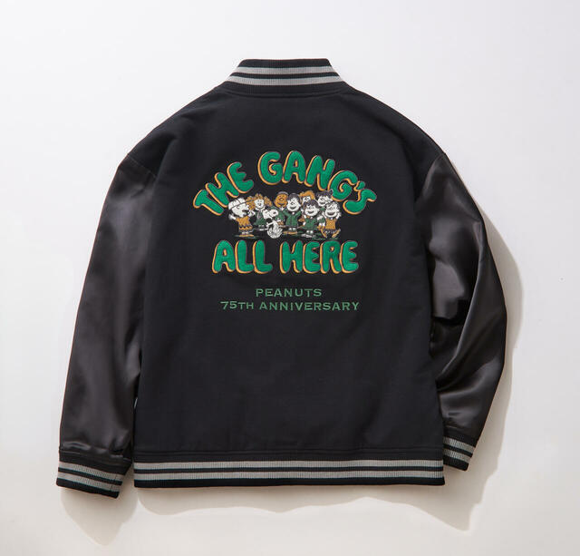 刺繍デザインのスタジャン「スヌーピー」|14,900 円(税込)