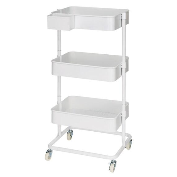 「高さ調節ができるスチールワゴン トロリ3」4,490円（税込）