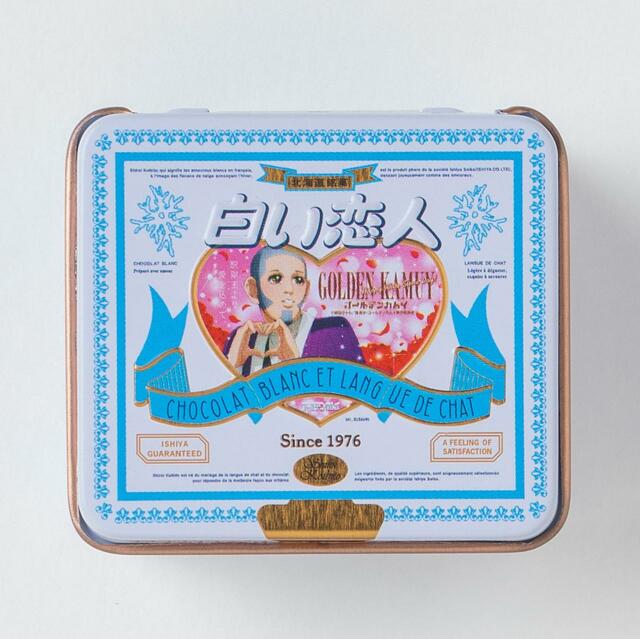 「白い恋人オリジナルマグネット缶『ゴールデンカムイ』コラボ缶シリーズデザイン」＜4,950円（税込）＞【『ゴールデンカムイ』と「白い恋人」コラボオリジナルグッズ】