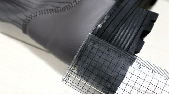 【ワークマン レディースウォームリブソックスブーツ】ソールは一番高い部分で約4cm。スタイルアップ効果もあり！