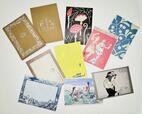 『生誕140年 YUMEJI展 大正浪漫と新しい世界』レターブックは24枚セット。両面すべて異なるデザインで、1枚ずつ切り離して使えます