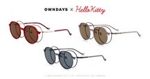 【OWNDAYS ×ハローキティ】「おでかけ model」¥14,000/サングラスのレンズ部分には“Hello Kitty”のロゴとリボンをさりげなくデザイン