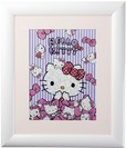【銀座三越「Hello Kitty 50th Anniversary Market」】＜ジュエリー絵画＞ ハローキティ ストライプ XSサイズ 150,000円、Sサイズ 250,000円、Mサイズ 400,000円