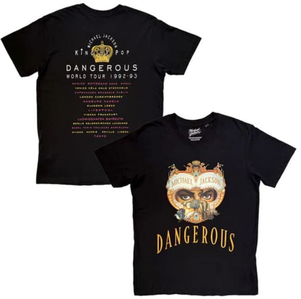 【マイケル・ジャクソン公式グッズストア「KING OF POP」】Dangerous World Tour Tシャツ 5,800円