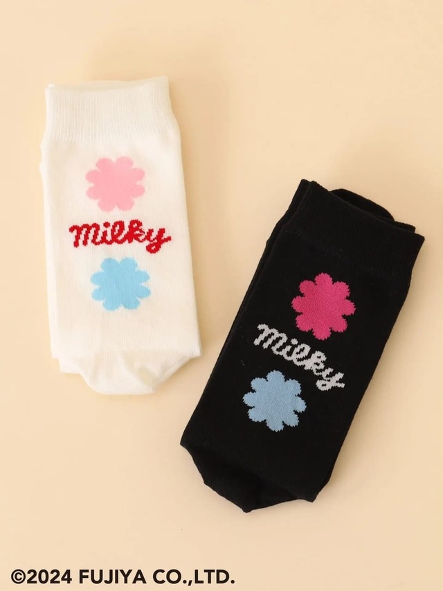 「MILKYバックロゴソックス」￥1,540（税込）