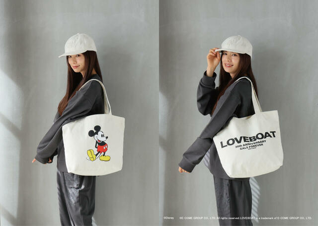 LOVEBOAT / Mickey Mouse /LOGO Canvas Tote ¥3,190