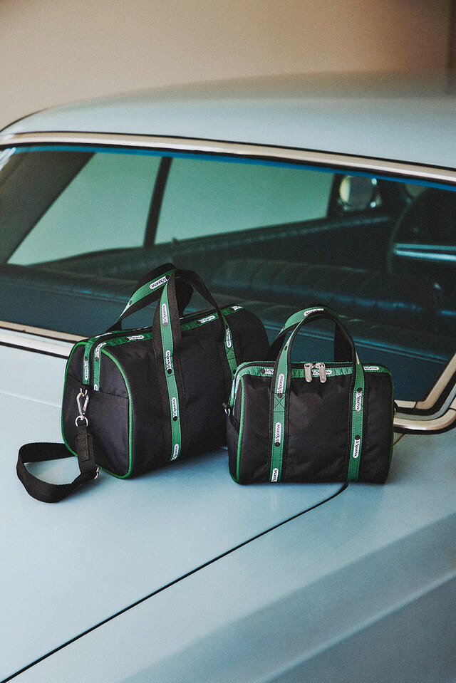 【LeSportsac/レスポートサック アトリエ2026春夏新作】SM WEB Boston/Black ¥26,400 / MED WEB Boston/Black ¥29,700