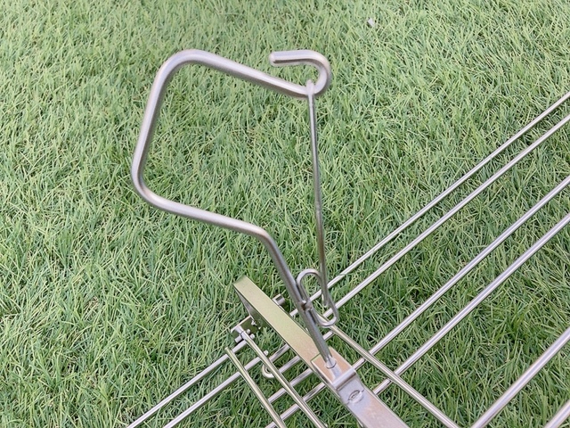 【カインズ 乾きやすく竿に掛けやすいステンレスタオルハンガー】落下防止ストッパー付き