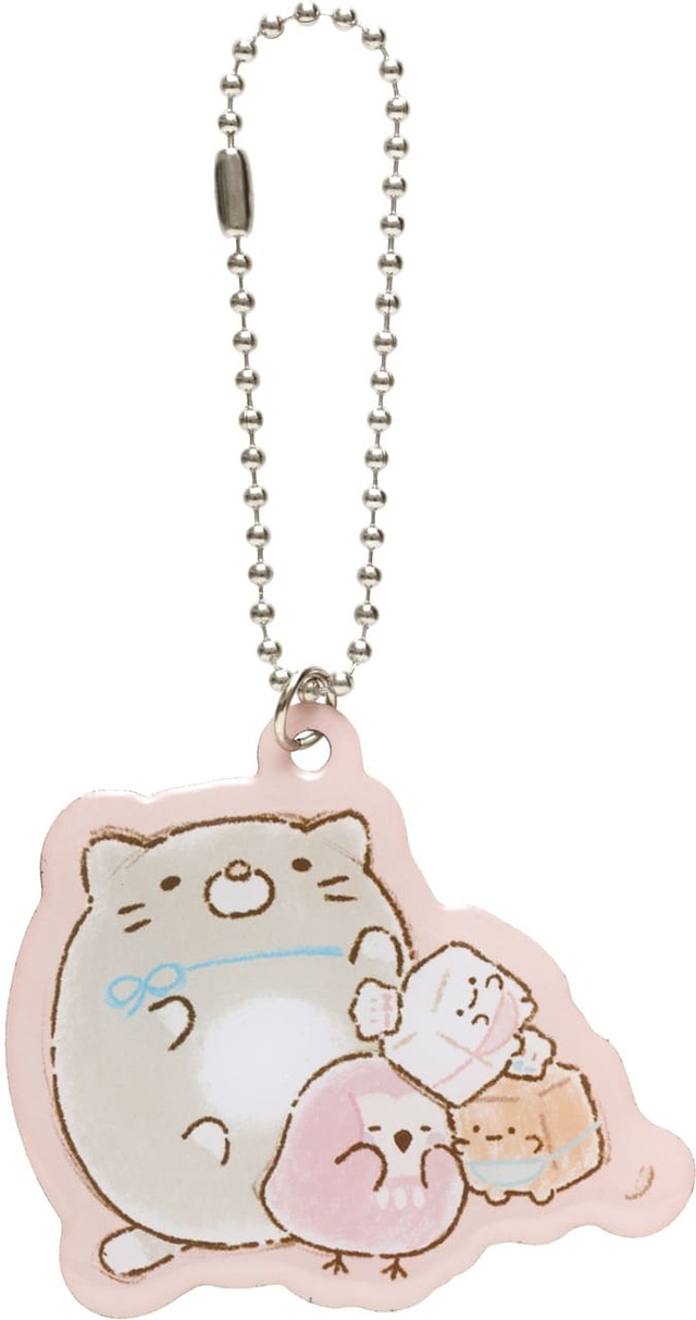 【すみっコぐらし「すみっコドローイング」】「すみっコチャームコレクション」ねこのきょうだい（グレー）　660円（ランダム）