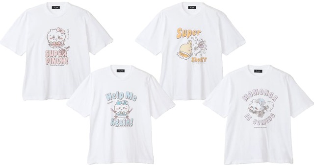 【超まじかる ちいかわ】ビッグTシャツ 4柄　サイズ：M/L　各3,300円(税込)
