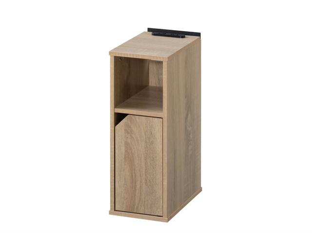 【アイリスオーヤマ アイリスプラザの「収納グッズ」売上ランキング 6位】「ナイトテーブル扉付き NTB-180T ライトナチュラル」4,928円（税込）