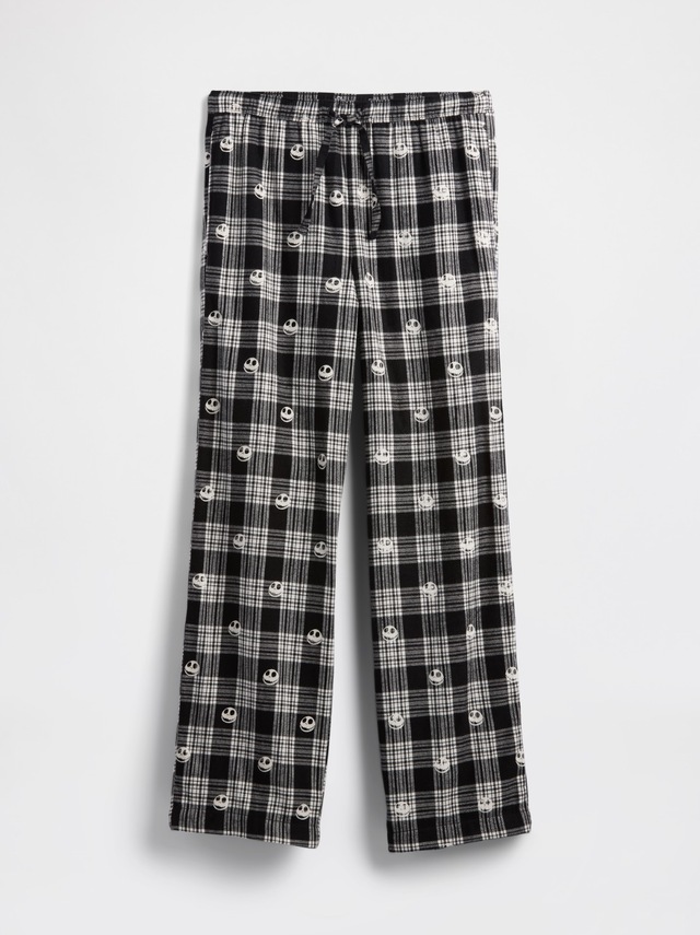 スカル フランネル パジャマパンツ 8,990円｜Gap ディズニー「ナイトメアー・ビフォア・クリスマス」コレクション