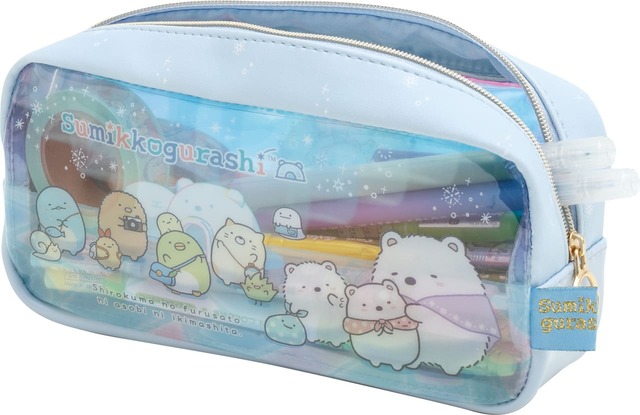 「クリアペンポーチ」中が見えるので便利