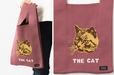 【Jubilee ニット ミニトートバッグ】くすみレッドパープルがキュート「 THE CAT 」