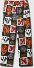 GAPロゴ　ルーズパンツ　¥9,990｜Gap x Disney Collegiate