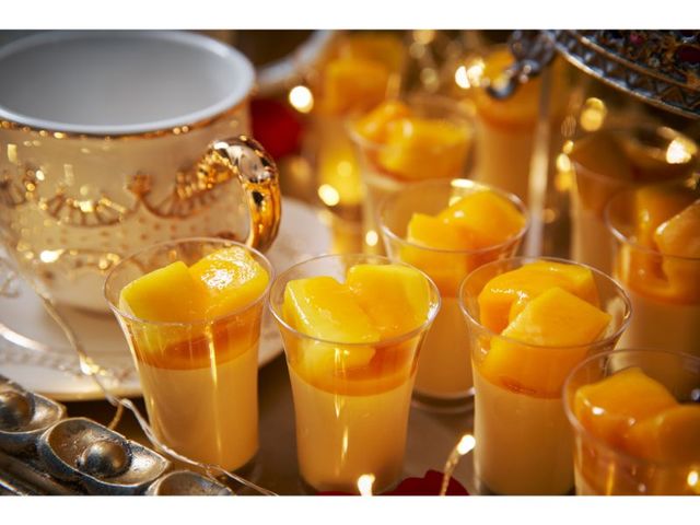 ドレスのカラーのマンゴープリン