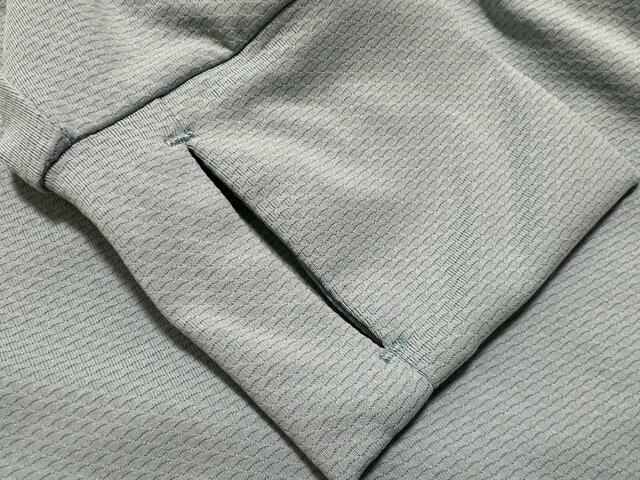 【ユニクロ エアリズムUVカットメッシュパーカ（長袖）】ポケットもしっかり縫い付けられていている