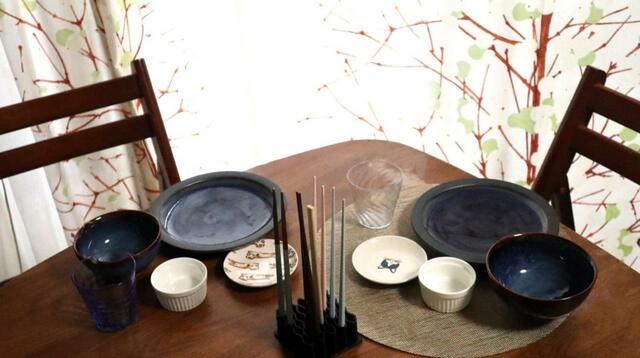 【セリア ステーショナリースタンド】箸立てとしても。逆さに立てると衛生的に保てます