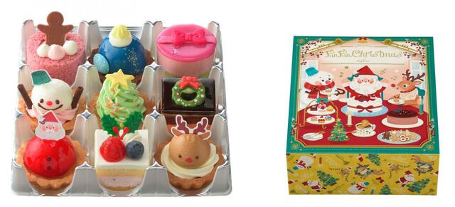 「専用BOX（9個入り）」＜2,686円（税込2,900円）＞【「銀座コージーコーナー」のクリスマスケーキ】