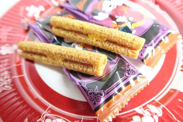 チュロススナック 紙箱　ミッキーマウスと仲間たち　ディズニー・ハロウィーン　メイプルパンプキン味