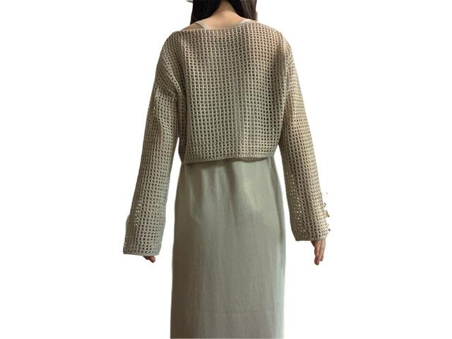 【GU 2ピースニットキャミソールワンピース】バックスタイルもきれい