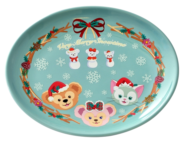 ラズベリークリームのパフケーキ、スーベニアプレート付き ¥580|ダッフィーのクリスマス(2016年)スペシャルメニュー