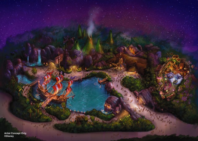 「ピーターパンのネバーランド」全景（夜）