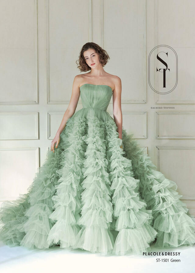 KURAUDIA × PLACOLE & DRESSY（クラウディア×プラコレ）新作ウェディングドレス｜ST-1501_Green