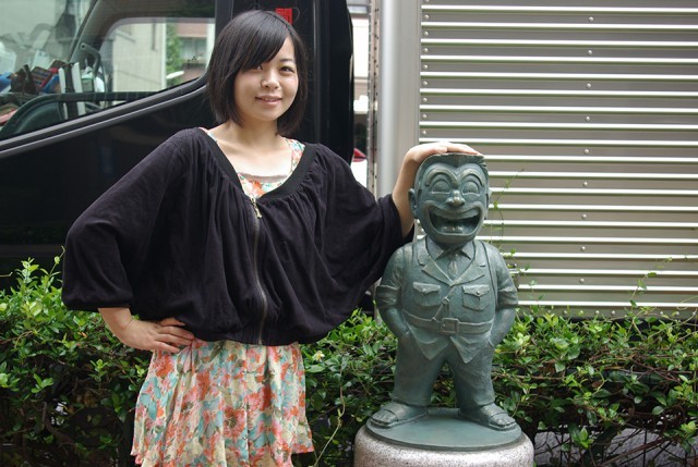 ワハハ両さん像。ちょっと見つけるのに時間が掛かりました 