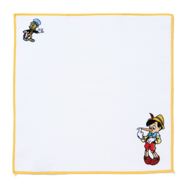 ピノキオ ハンカチ ピノキオ&ジミニー・クリケット ホワイト 1,000円