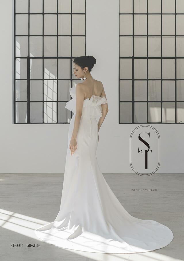 「ST」新作ウェディングドレス　ST-0011_Offwhite