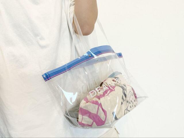 【DEAN & DELUCA クリアトートバッグS】ハンドバッグとして使うととってもかわいい♪