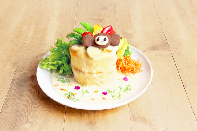 チェブラーシカのチーズフォンデュホットケーキ